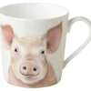 Ihr Farm Pig beker 350 ml porselein cream