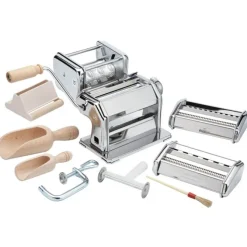 Imperia Fabbrica della Pasta pastamachine geschenkset met 3 opzetstukken