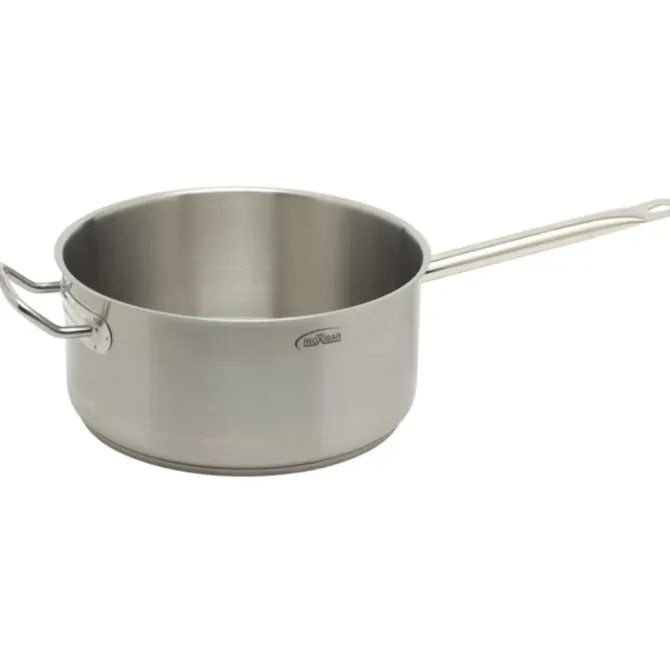 Inoxibar industriële diepe sauteerpan 28 cm rvs mat