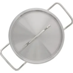 Inoxibar kookpan met deksel ø 18 cm rvs mat