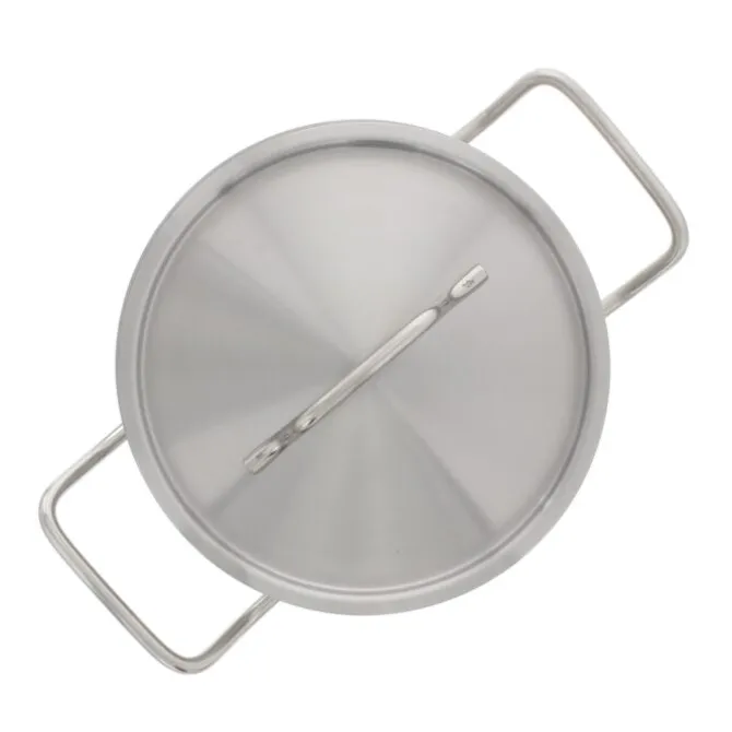 Inoxibar kookpan met deksel ø 16 cm rvs mat