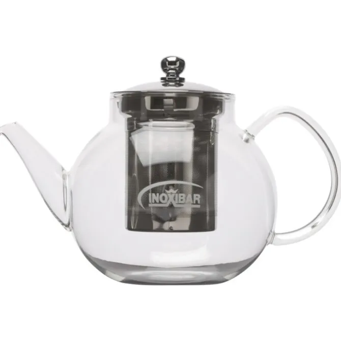 Inoxibar theepot met theefilter 1,2 liter glas