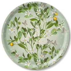 Jamida Sinaasappel Bloesem dienblad ø 39 cm hout groen