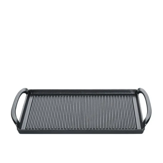 Küchenprofi Provence grillplaat 38 x 23 cm gietijzer zwart