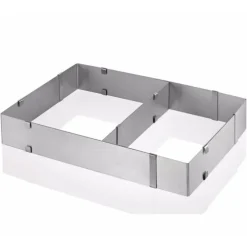 Küchenprofi verstelbare taartring rechthoek 27 - 52 x 18 - 34 cm rvs