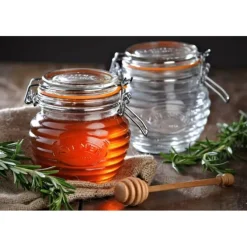 Kilner honingpot met honinglepel 400 ml glas