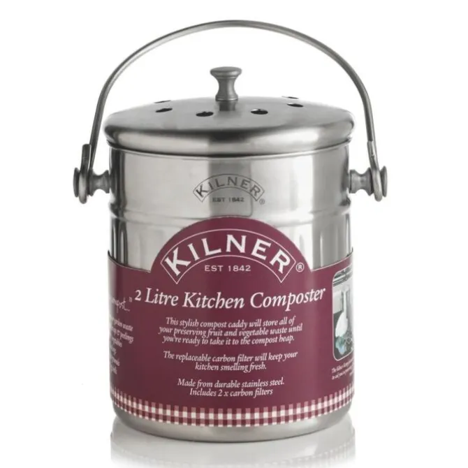 Kilner tafelafvalbakje 2 liter rvs