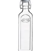 Kilner vierkante weckfles met beugeldop 600 ml glas grijs