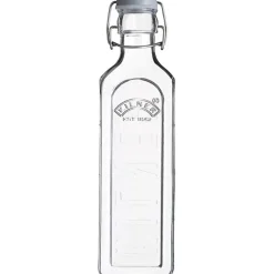 Kilner vierkante weckfles met beugeldop 600 ml glas grijs