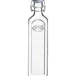 Kilner vierkante weckfles met beugeldop 1 liter glas grijs