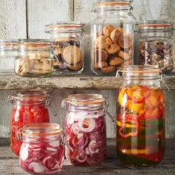 Kilner weckpot met beugel 1 liter glas transparant