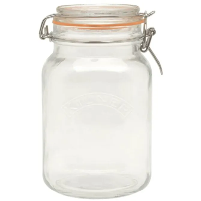 Kilner weckpot met beugel vierkant 1,5 liter glas