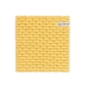 Knit Factory Block gebreide onderzetter Orange Ecru