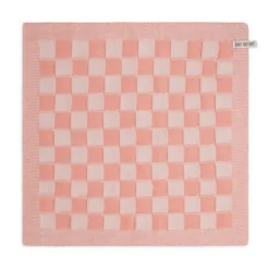 Knit Factory Block handdoek 50 x 50 cm Apricot Ecru