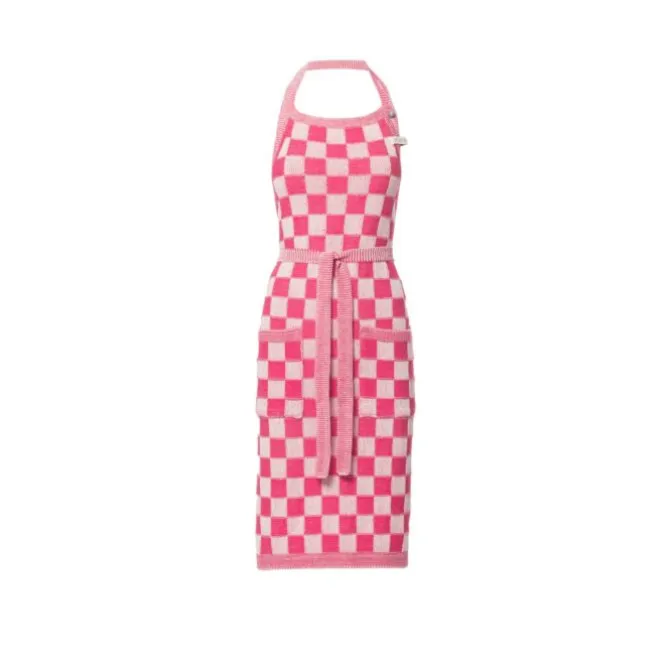 Knit Factory Block schort Fuchsia Ecru