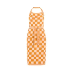 Knit Factory Block schort Orange Ecru