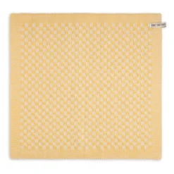 Knit Factory Cubes handdoek 50 x 50 cm Gold Ecru