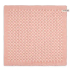 Knit Factory Cubes handdoek 50 x 50 cm Apricot Ecru