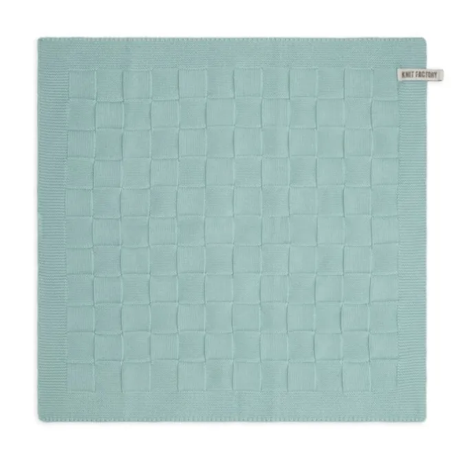 Knit Factory Uni handdoek 50 x 50 cm Mint