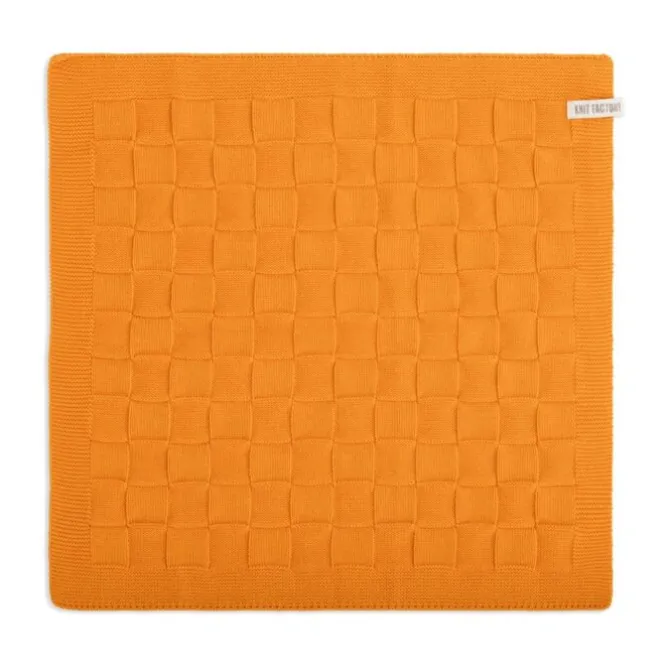 Knit Factory Uni handdoek 50 x 50 cm Orange