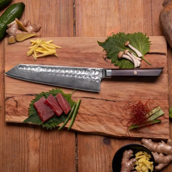 Kotai Bunka Damascus koksmes 21 cm met beschermhoes