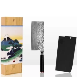 Kotai Pakka Damascus Chinees koksmes 19 cm met beschermhoes