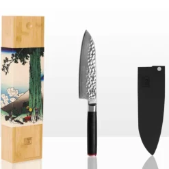 Kotai Pakka Damascus Santoku 18 cm met beschermhoes