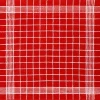 Kracht handdoek ruit 50 x 50 cm katoen rood