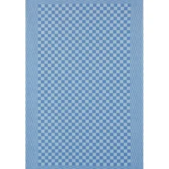 Kracht theedoek kleine ruit 70 x 50 cm katoen blauw