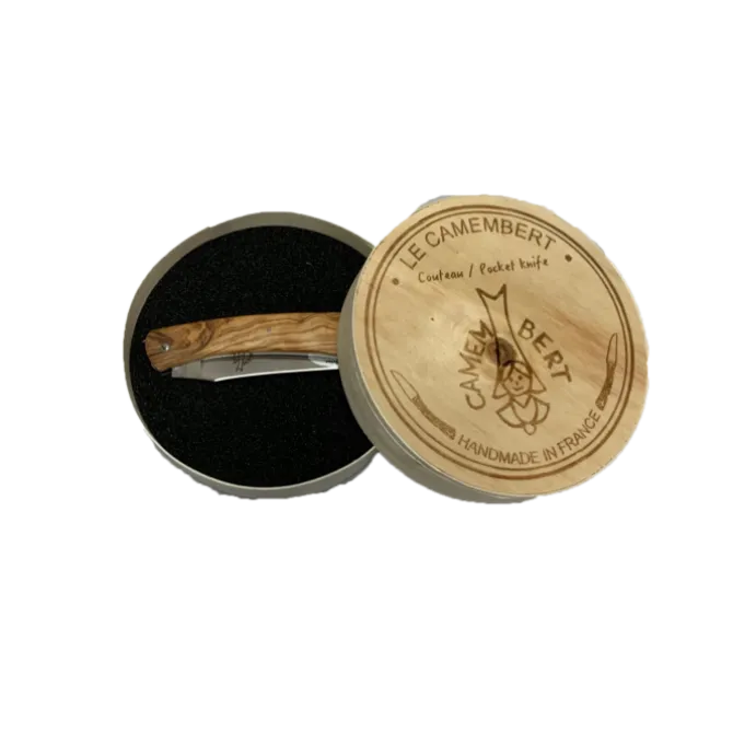 Laguiole en Aubrac Camembert zakmes in doosje ebbenhout