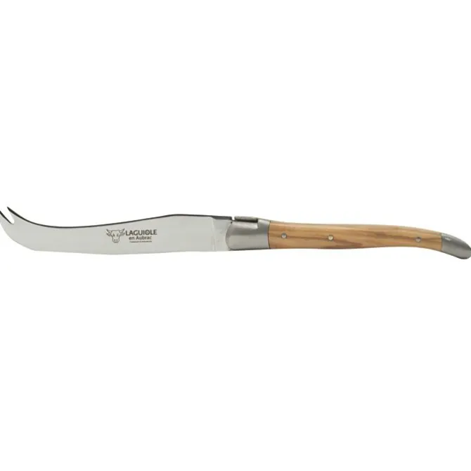 Laguiole en Aubrac kaasmes 10 cm olijfhout bruin