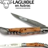Laguiole en Aubrac klapmes met kurkentrekker 12 cm juniper