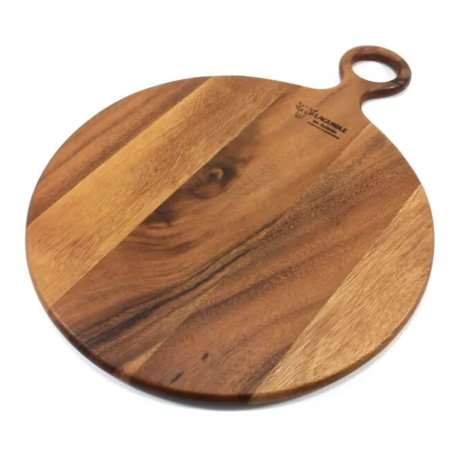 Laguiole en Aubrac ronde snijplank met inleg en greep 45 x 35 x 1,5 cm acaciahout