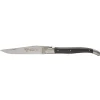 Laguiole en Aubrac Shepherd's Cross klap-steakmes 12 cm ebbenhout donkerbruin