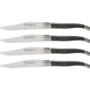 Laguiole en Aubrac Shepherd's Cross steakmes 11,5 cm ebbenhout 4 stuks