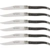 Laguiole en Aubrac Shepherd's Cross steakmes 11,5 cm ebbenhout 6 stuks