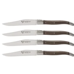Laguiole en Aubrac Shepherd's Cross steakmes 11,5 cm wengéhout 4 stuks