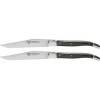 Laguiole en Aubrac Shepherd's Cross steakmes 11,5 cm buffelhoorn 2 stuks