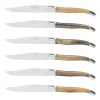 Laguiole en Aubrac steakmes 11,5 cm hoorn bruin 6 stuks