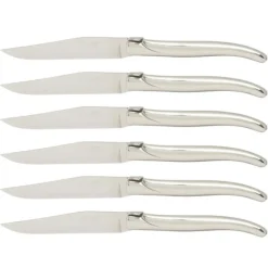 Laguiole en Aubrac steakmes 11,5 cm rvs 6 stuks
