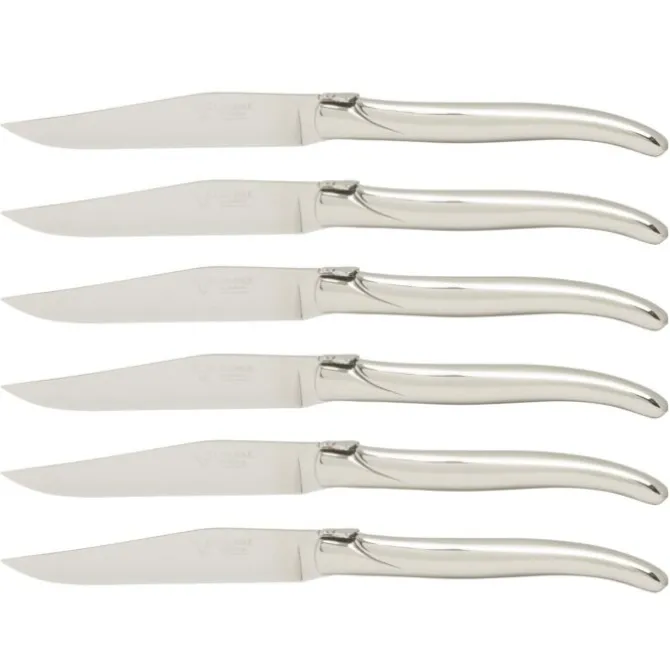 Laguiole en Aubrac steakmes 11,5 cm rvs 6 stuks