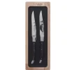 Laguiole en Aubrac steakmes 11,5 cm Macassar ebbenhout 2 stuks