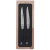 Laguiole en Aubrac steakmes 11,5 cm ebbenhout 2 stuks