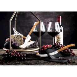 Laguiole Style de Vie Luxury Line V2 kaasmessenset olijfhout 3-delig