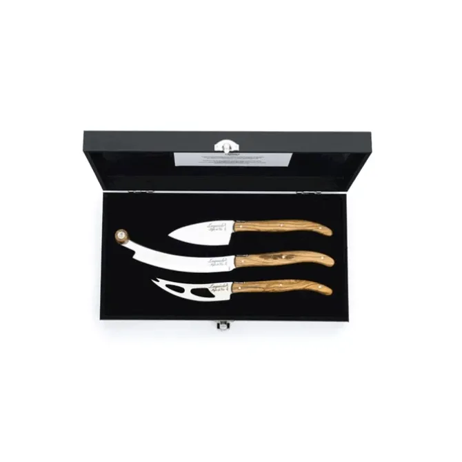 Laguiole Style de Vie Luxury Line V2 kaasmessenset olijfhout 3-delig