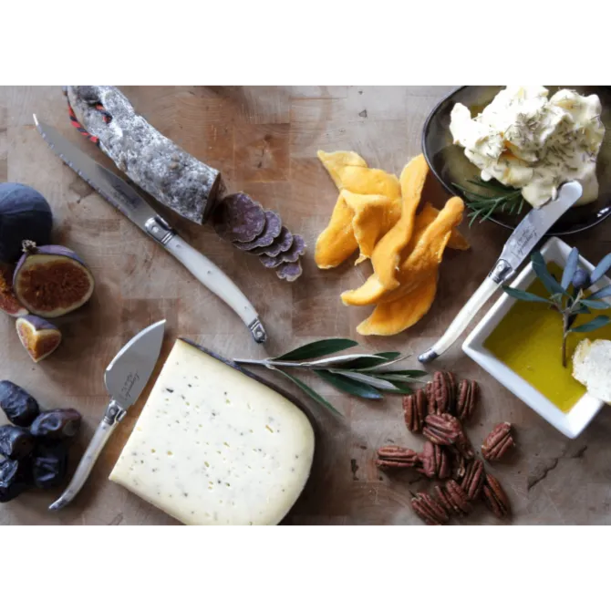 Laguiole Style de Vie Premium Line kaasmessenset parelmoer 3-delig