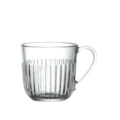 La Rochère Quessant koffieglas met oor en ribbel 270 ml glas