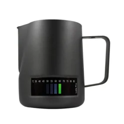 Latte Pro melkkan met temperatuurindicatie 600 ml zwart