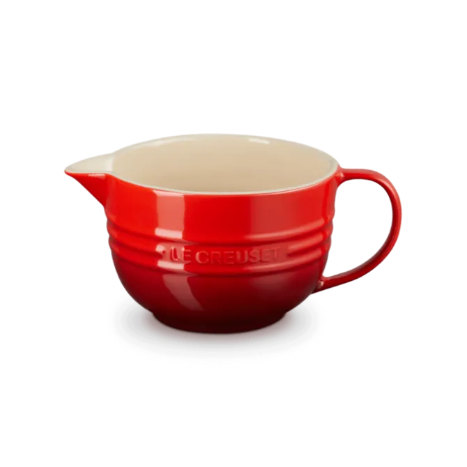 Le Creuset beslagkom 2 liter aardewerk kersrood