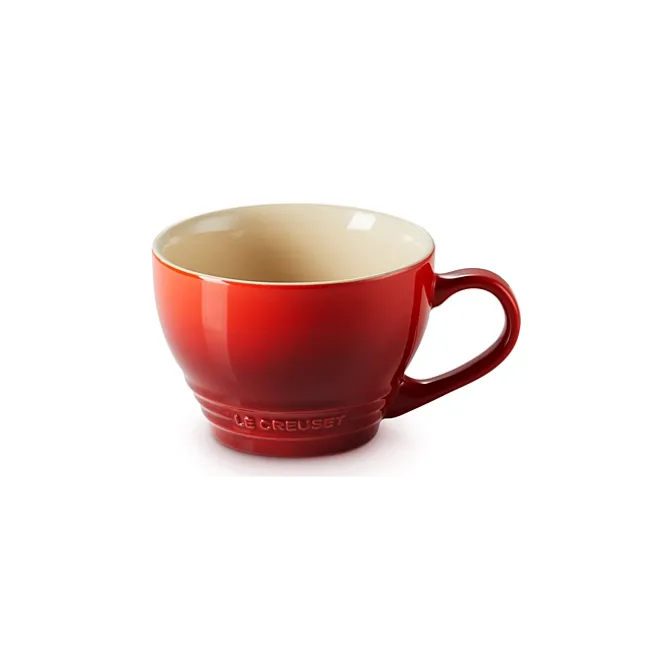 Le Creuset cappuccino mok 400 ml aardewerk kersrood